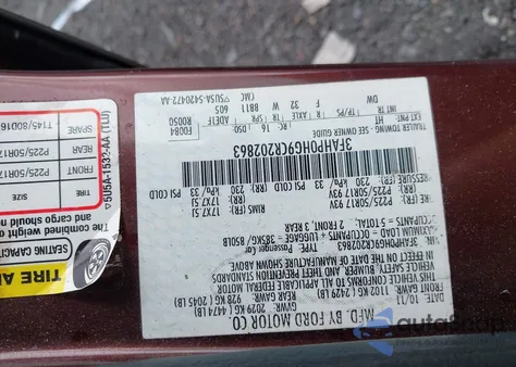2012 Ford Fusion Se z USA, uszkodzony, nr VIN 3FAHP0HG9CR202863
